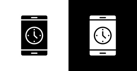 Screen Time White Icon Set