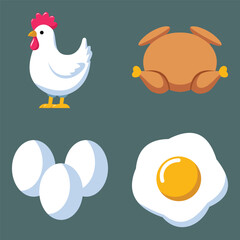 Chicken Egg Food Vector