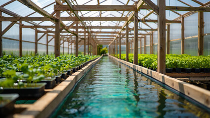 A modern greenhouse for sustainable agriculture.