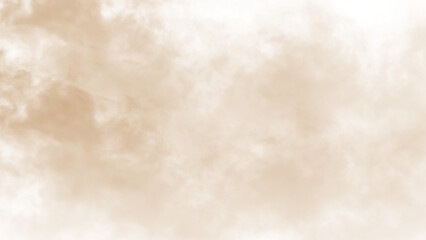 Brown dust sand soil smoke cloud particles isolated on a transparent background. Sandstorm effect, smog, dust explosion rising, Smoke fog overlay effect. Blurred soil dust.