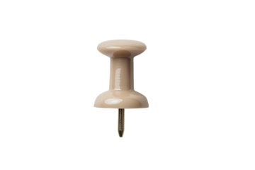 Beige push pin,  smooth, rounded head