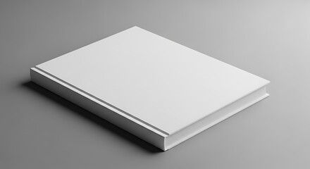 Blank White Book Cover Mockup.