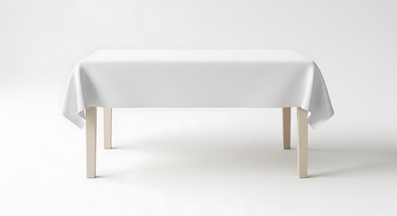 White Tablecloth on a Light Table.