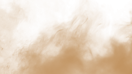 brown dust sand soil smoke cloud particles isolated on a transparent background. sandstorm effect smog dust explosion rising smoke fog overlay effect blurred soil dust. png design elements