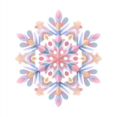 Pastel snowflake design
