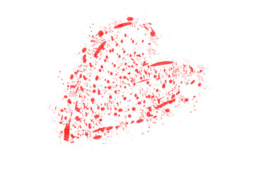 Red Splatter Heart Design for Bold Art