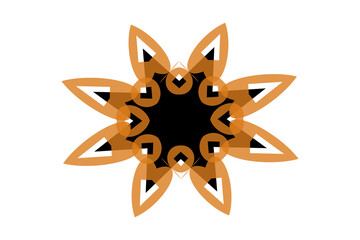 Orange Starburst Mandala for Artistic Decor