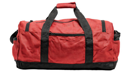 Red duffel bag