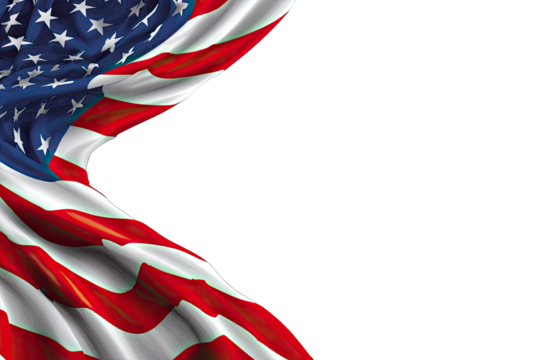 American flag draped over black background (1)