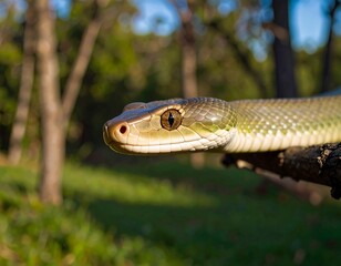 Obraz premium Snake in Forest Close-up