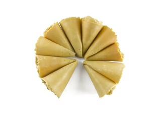 Semprong cake, sapit, sepit, Dutch cake, gapit, kassipi, kapit, Asian egg roll. A waffle or pastry snack originating from Indonesia. Semprong cake isolated on a white background.