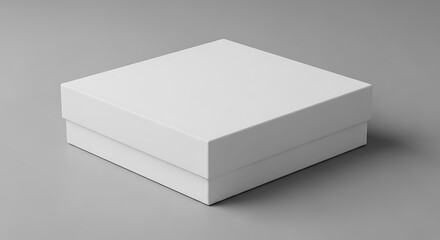 Fototapeta premium Blank White Square Box Mockup.