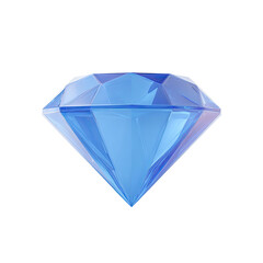 3D rendered, brilliant, light-blue diamond