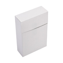 Naklejka premium Blank pack package box of cigarettes isolated on white Background