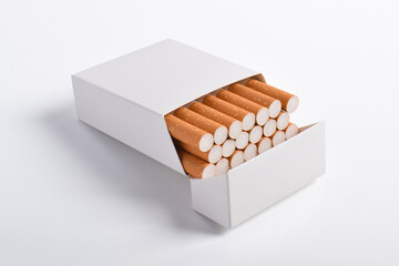 Pack of cigarette isolated on white background