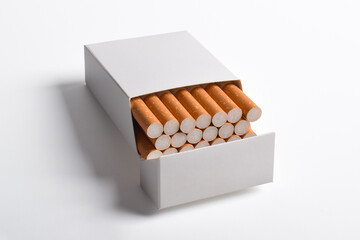 Pack of cigarette isolated on white background