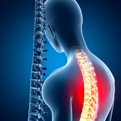 Spinal Pain Anatomy Illustration