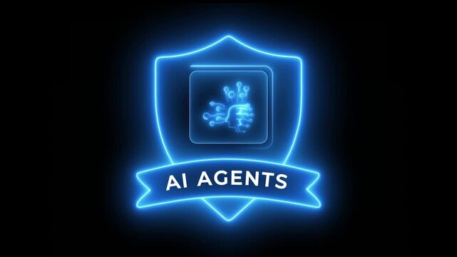 AI agent analysis concept on the transparent background. Artificial intelligence and intelligent automation IA technology. Motion graphics of AI agent idea. 4k video animation.