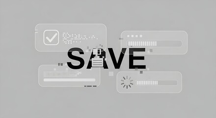 Secure your data fast with modern digital save progress indicators and confirmation checks