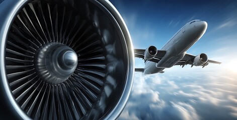 Turbine and airplane.