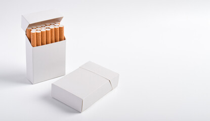 Pack of cigarette isolated on white background
