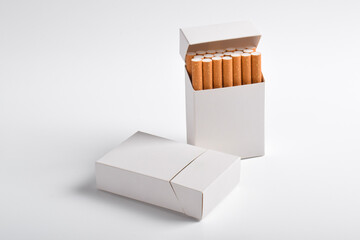 Pack of cigarette isolated on white background