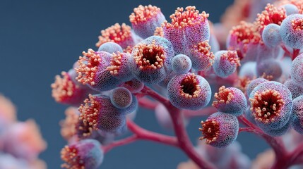 Microscopic Floral Abstraction: A Detailed Exploration of Cellular Botanical Forms