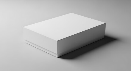 White Paper Stack on Gray Background.