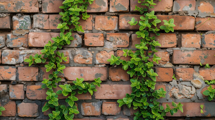 Fototapeta premium brick wall with ivy