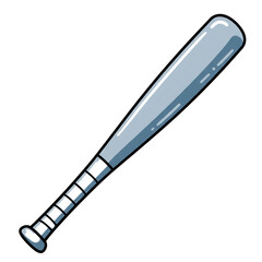 A shiny, metallic baseball bat, designed for striking a ball, is depicted against a stark black background, emphasizing its sleek form and potential for powerful impact during a game.