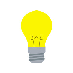 Light bulb Icon, Simple Icon Vector Design, best used for presentation, application, web and banner