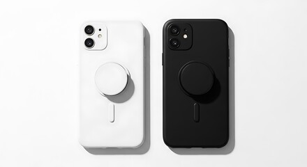 Stylish Phone Cases in White and Black Colors.