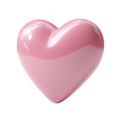 A glossy, light pink heart shape (2)
