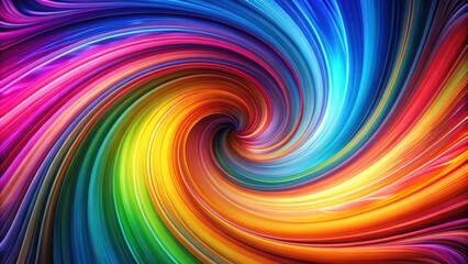 Obraz premium Dynamic Swirling Rainbow Hues An Abstract Vortex of Vibrant Colors and Energetic Lines