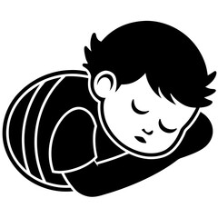 illustration, vector, cartoon, animal, face, head, people, drawing, icon, black, child, art, design, fun, baby, food, silhouette, smile, funny, comic, boy