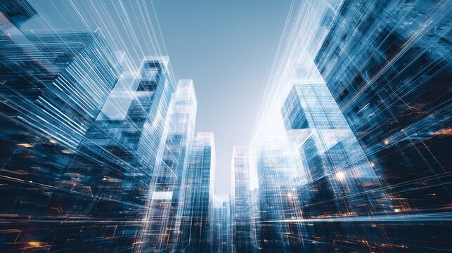 Digital network connections and data flow, global connectivity and information technology concept - Powered by Adobe