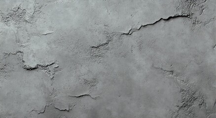 close-up of cracked and textured gray concrete wall surface showing rough uneven patches and subtle variations in tone
