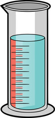Graduated Cylinder Laboratory Illustration. Chemistry Tool Graduated Cylinder Artwork. Scientific Graduated Cylinder Creative Design. Classic Graduated Cylinder Experiment Drawing. Measuring Graduated