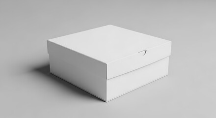 Naklejka premium White Square Gift Box.