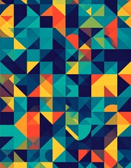 Fototapeta premium Vibrant geometric pattern (2)