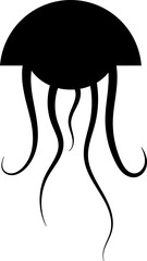 jelly fish sea animal silhouette