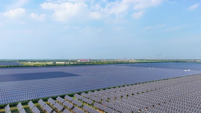 Photovoltaic solar panels in Tianjin Binhai New Area