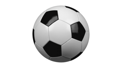 Classic soccer ball ready for kick off, perfect for sports promotions
