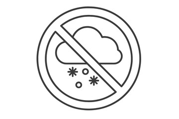 Prohibited vaccination icon minimalistic thin line vector illustration with cloud and particles, no vaccine symbol, transparent background, healthcare restriction concept