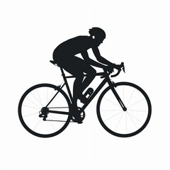 Obraz premium silhouette of a man riding a bicycle