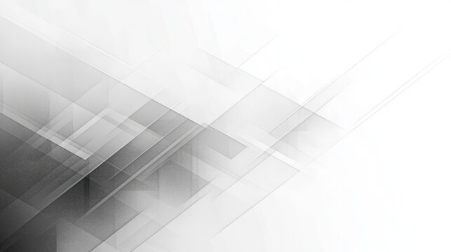 Abstract geometric background with overlapping translucent gray and white rectangles creating a layered, dynamic, and modern composition