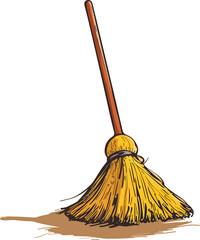 broom isolated on white