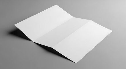 Blank Brochure Mockup on Gray Background.