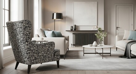 Modern Living Room Interior Design.