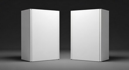 Blank White Boxes Mockup for Product Presentation.